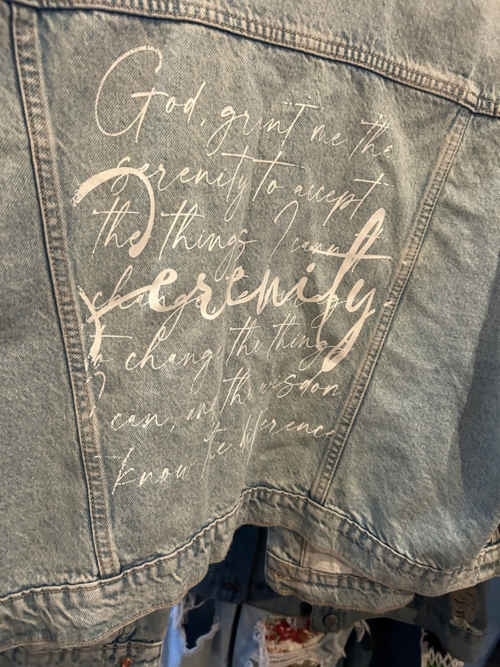 Serenity Prayer Jean Jacket